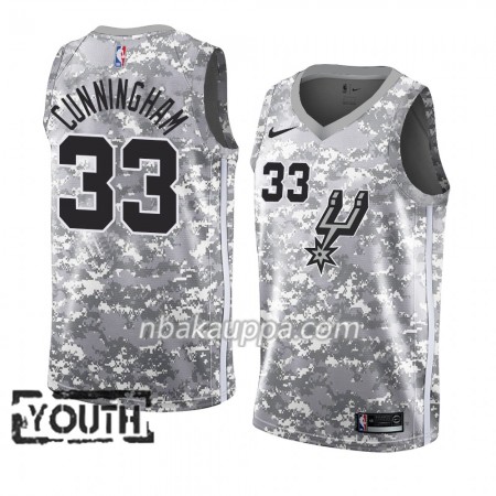 San Antonio Spurs Dante Cunningham 33 2018-19 Nike Harmaa Pelipaidat Swingman - Lasten